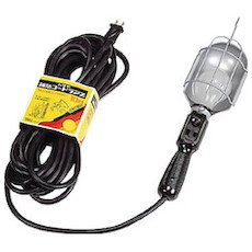 ハタヤ (HATAYA) 照明 白熱灯 屋内用 60W コード10m 太さ1.25㎟ コンセント1個 コンセント内蔵型 手元スイッチ 作業灯 ワークライト ハンドランプ 業務用 プロ用 工場用 建設現場 補助コードハンドランプ CM-10A AS型60W耐振電球付き